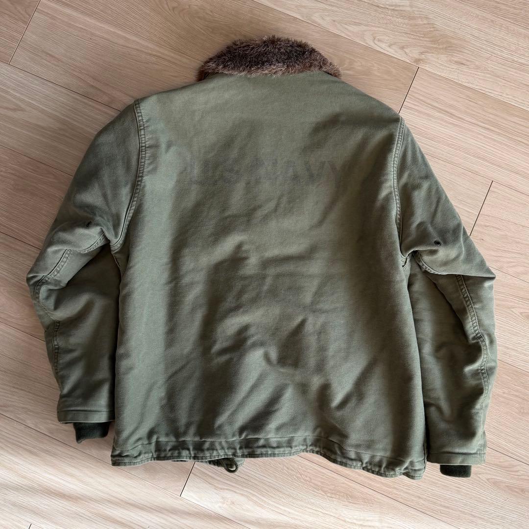 HOUSTON ヒューストン N-1 デッキジャケット USED加工 ステンシル