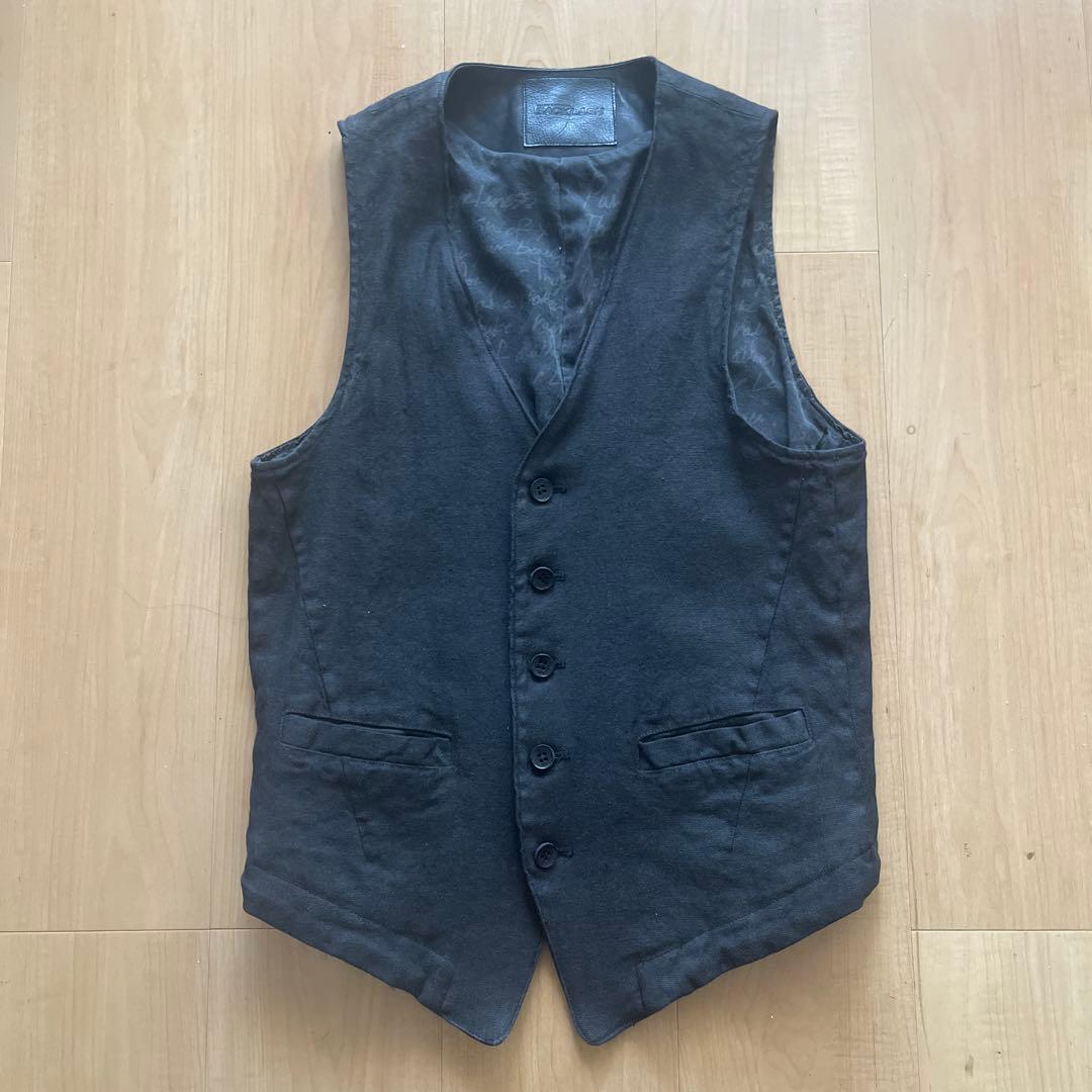 バックラッシュストレッチリネンベスト