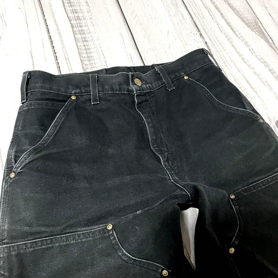 USA製 90s Carharttカーハートダブルニー 鬼フェードw30 l30