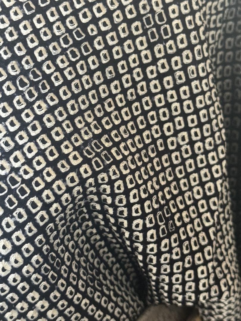 SALE　１月末迄　２０％オフ　豪華　本総絞り　斜め縞模様小紋着物