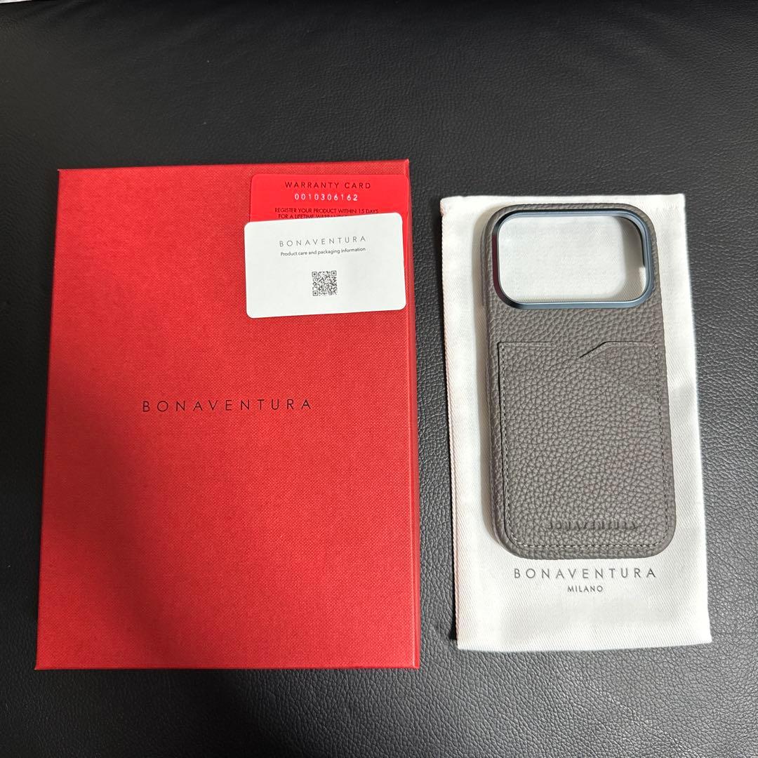 BONAVENTURA iPhone17Proケース　チャコールグレー