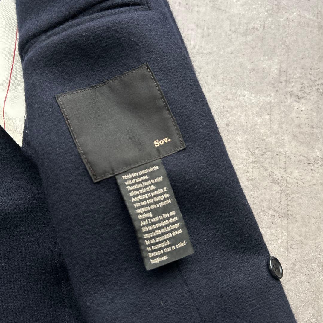 sov. パール　ダブルブレス　ジャケット　ネイビー