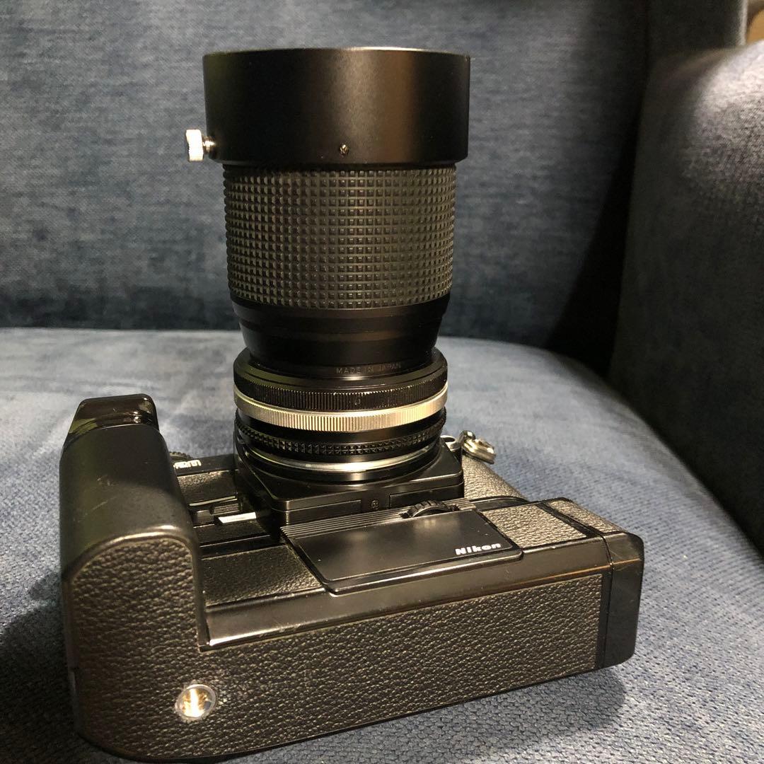 オールドカメラ　Nikon FG-20 完動美品　ニッコールレンズ&MD-14付