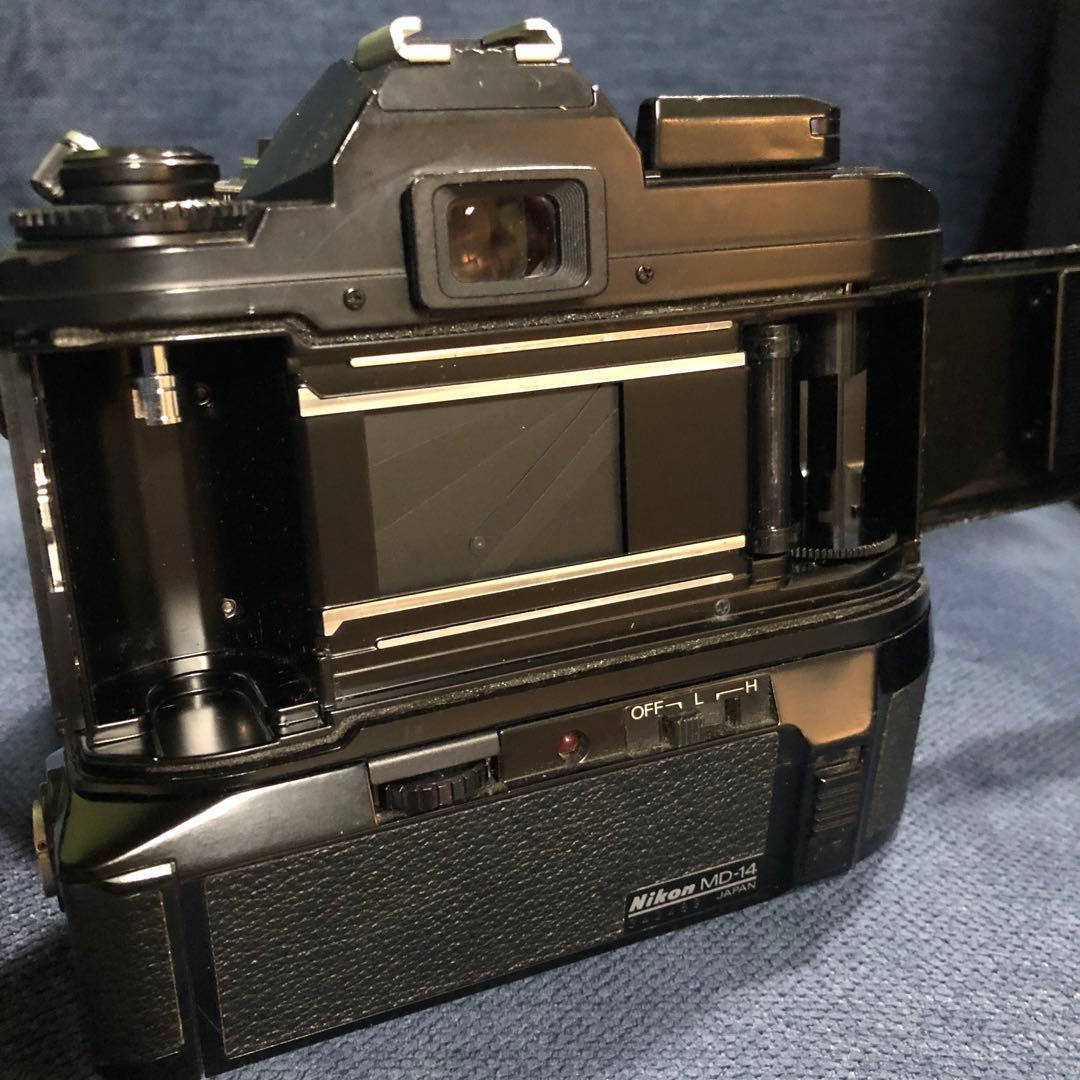オールドカメラ　Nikon FG-20 完動美品　ニッコールレンズ&MD-14付