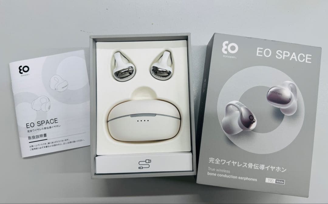 EO SPACE T90 完全ワイヤレスイヤホン ホワイト