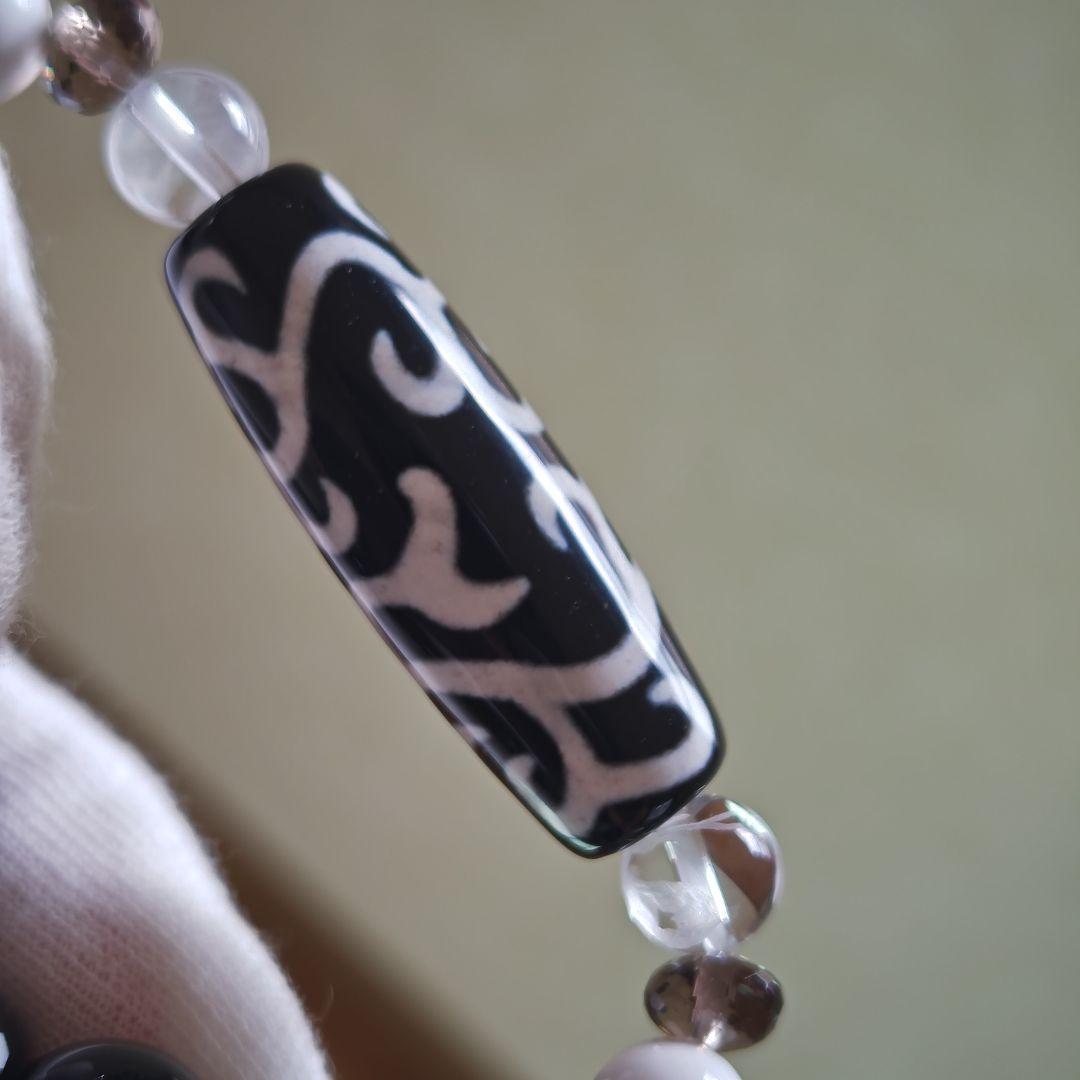 新作♡如意蓮花天珠、日高翡翠、水晶白蛇彫り、モリオン、和田玉、天然ホワイトオニキ