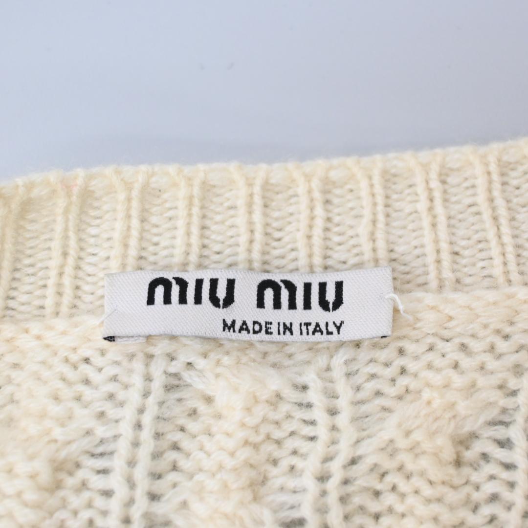 ■ 39225★冬 miumiu ミュウミュウ カーディガン ビジュー