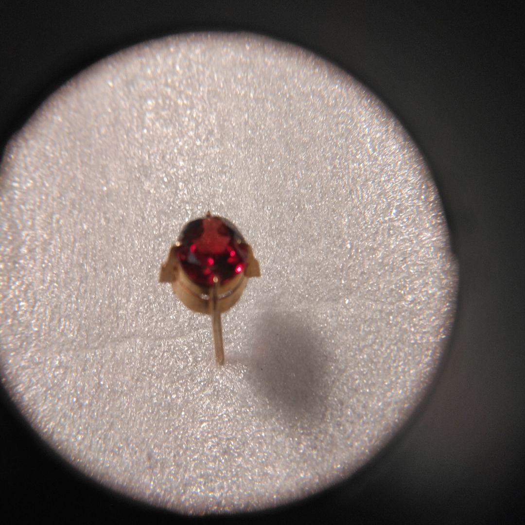 K18 赤色オーバルカット宝石 ゴールド台座付き 中古品　ビンテージ　タイピン