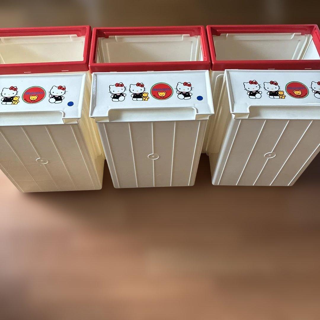 HELLO KITTY キティ収納ケース3個1991年製　平成レトロ
