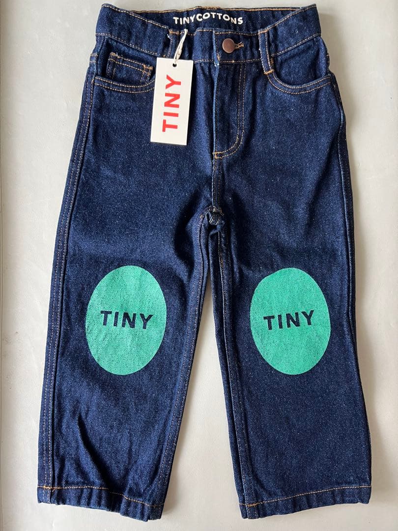 ボトムス・スパッツ TINY COTTONS dark wash denim