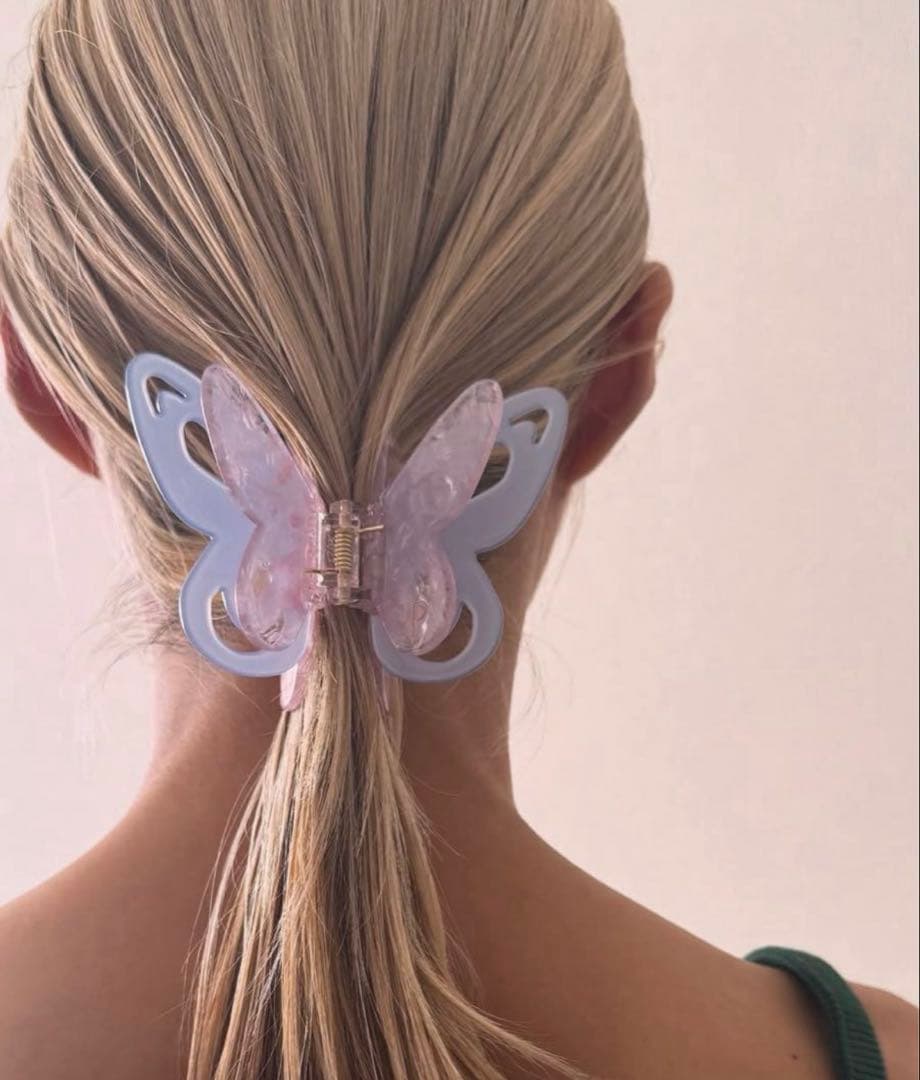 c*n様 POTETE butterfly clip pink✖️blue バタ