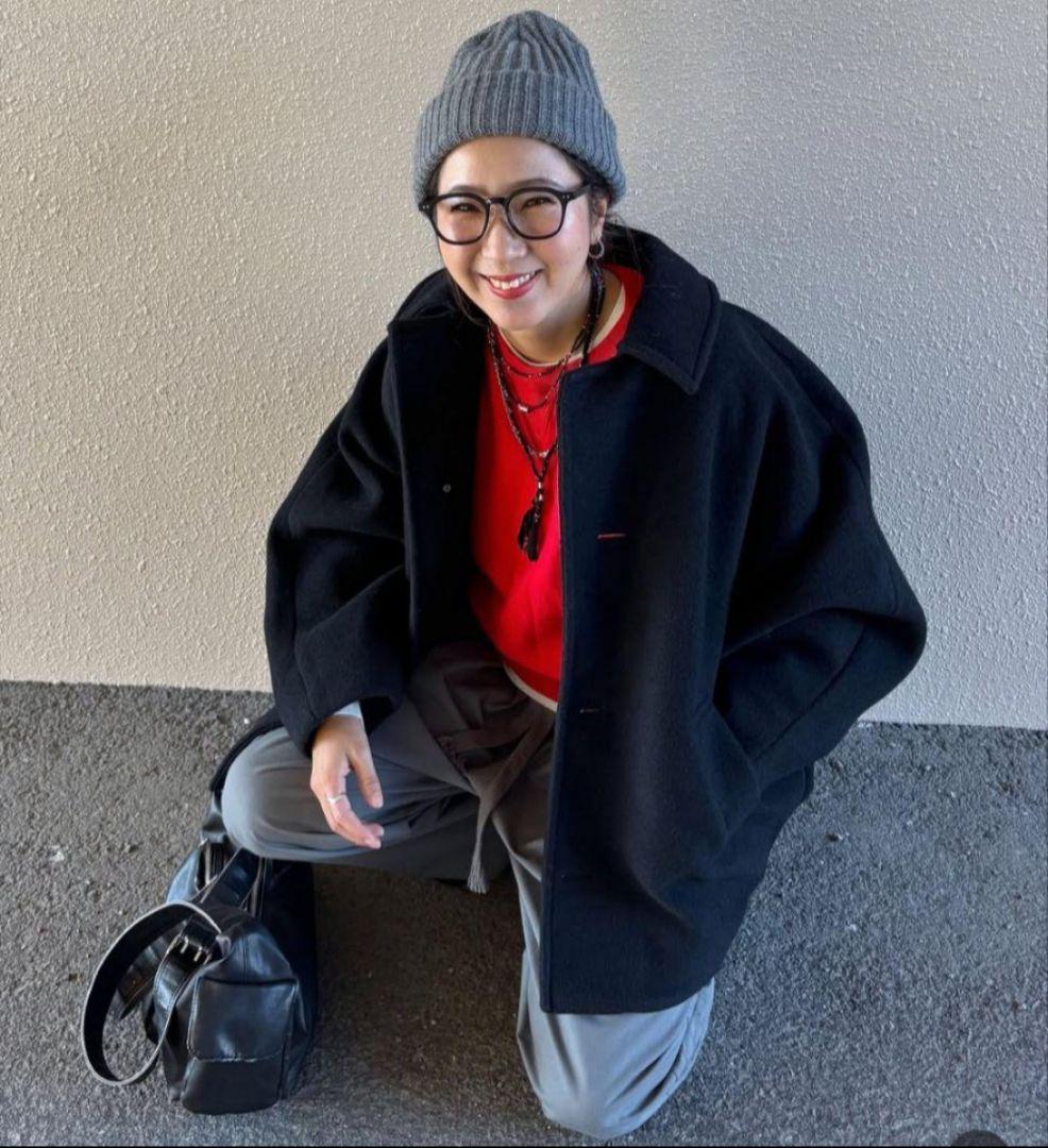 niko and… ライトモッサドルマンジャケットコート　ブラック