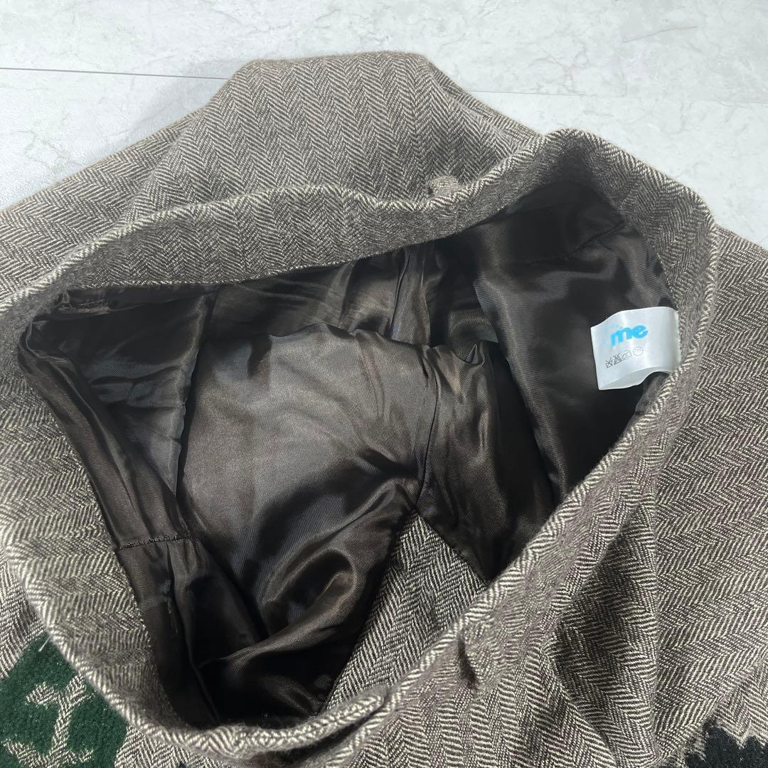 ✨未使用級 イッセイミヤケミー ガウチョパンツ 刺繍 ツイード調 ウール