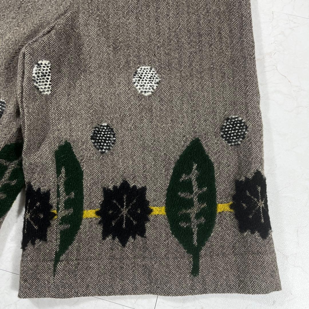 ✨未使用級 イッセイミヤケミー ガウチョパンツ 刺繍 ツイード調 ウール
