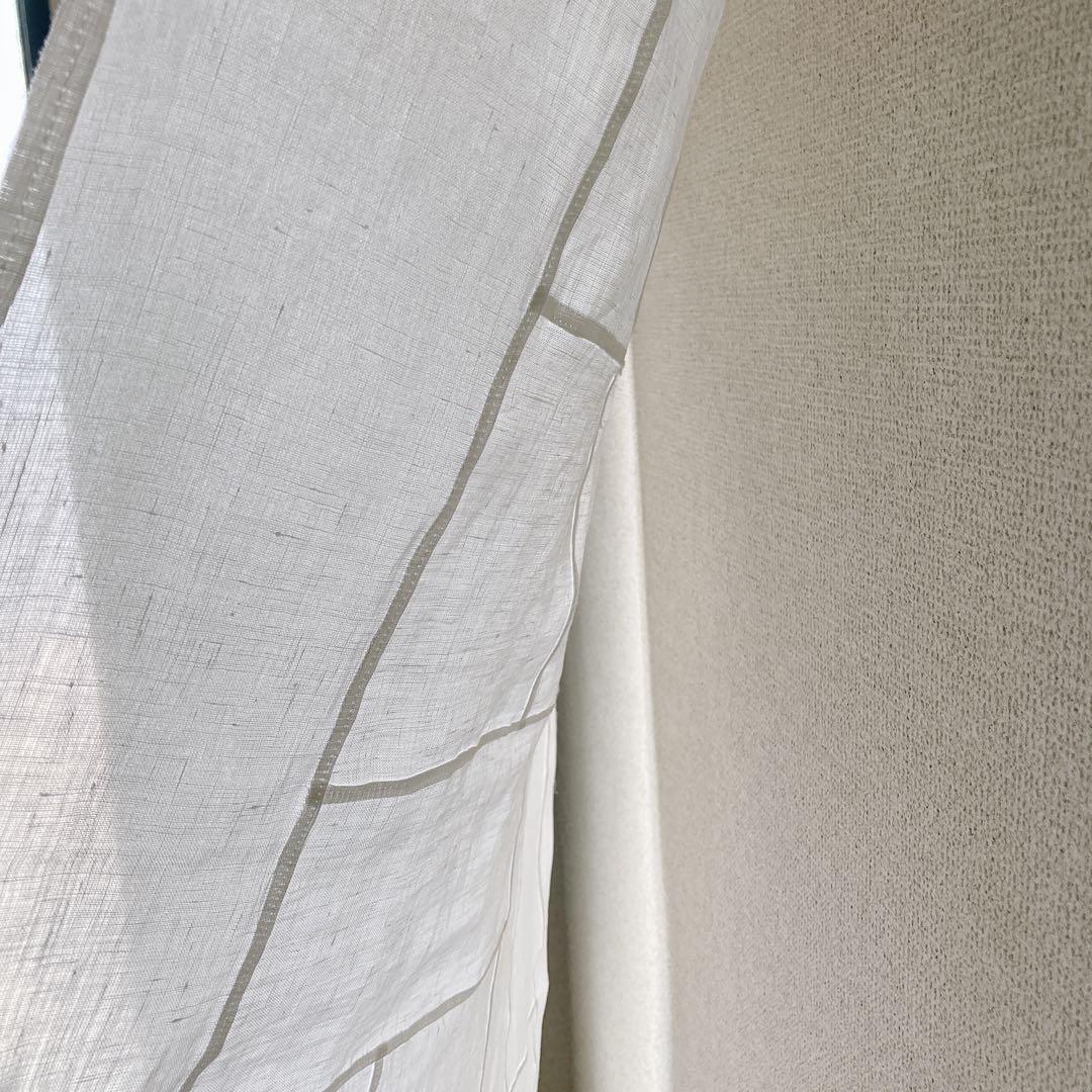 ポジャギ　153×71 オフホワイトリネン　No.206 大判サイズ