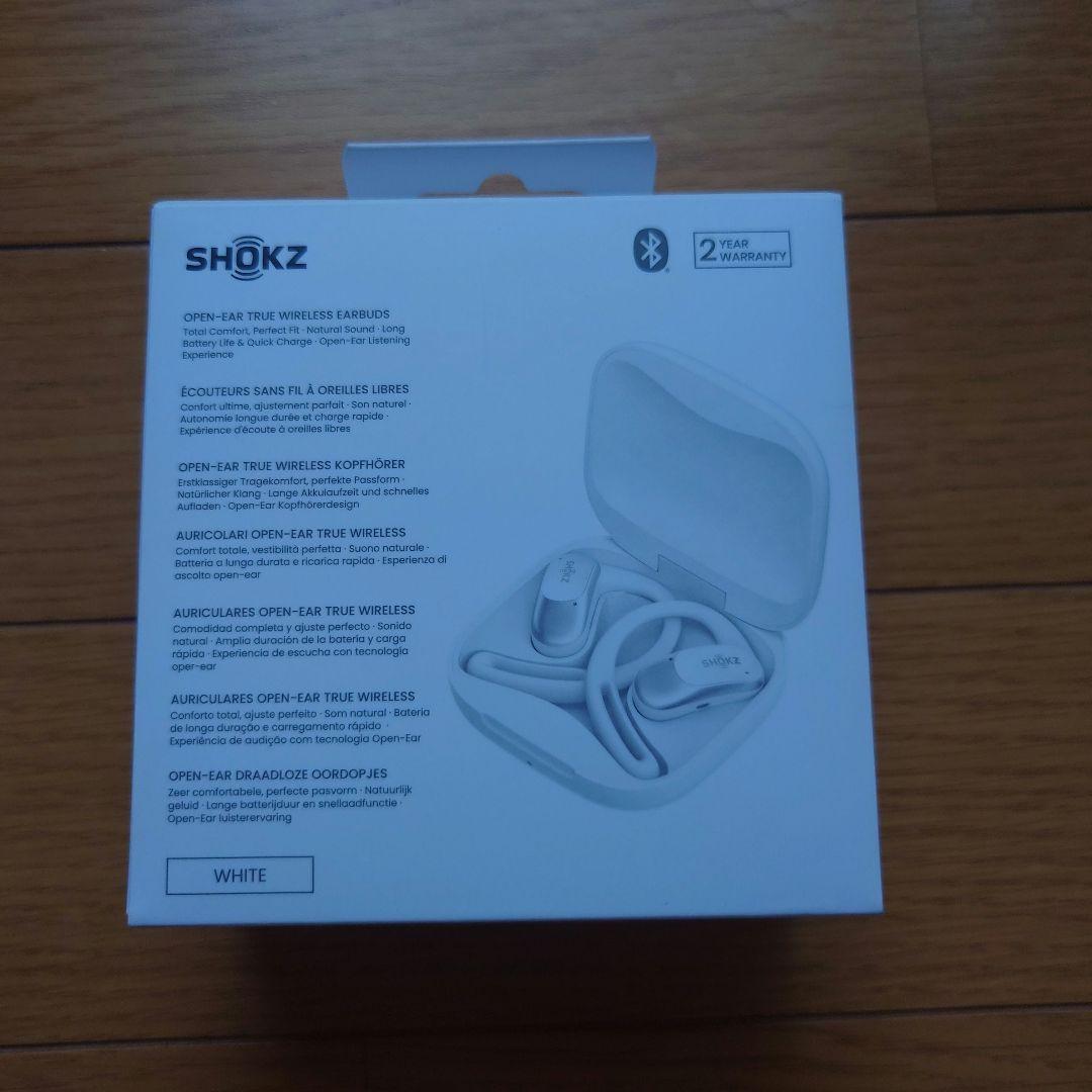 SHOKZ OPENFIT AIR ワイヤレスイヤホン ホワイト