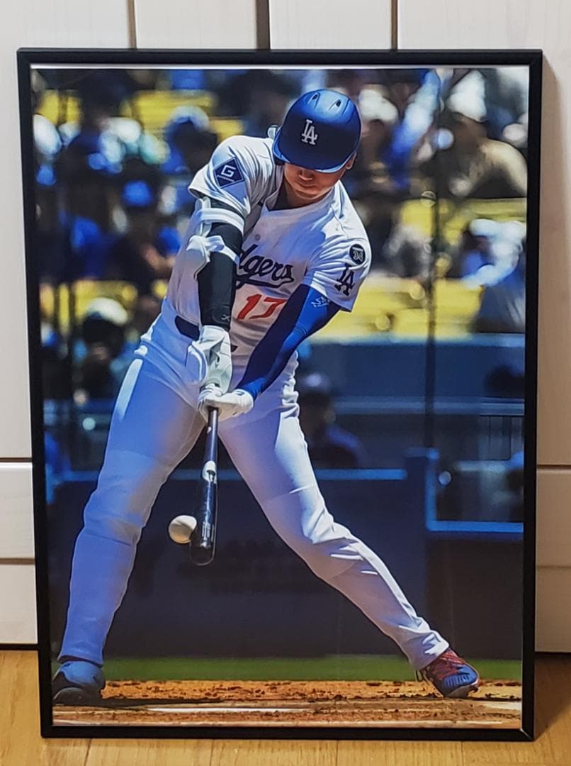 ベニードジャース大谷翔平 MLB WS連覇！A3ポスターフレーム付きセット