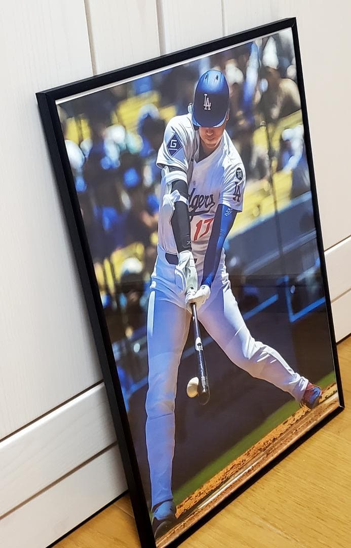 ベニードジャース大谷翔平 MLB WS連覇！A3ポスターフレーム付きセット