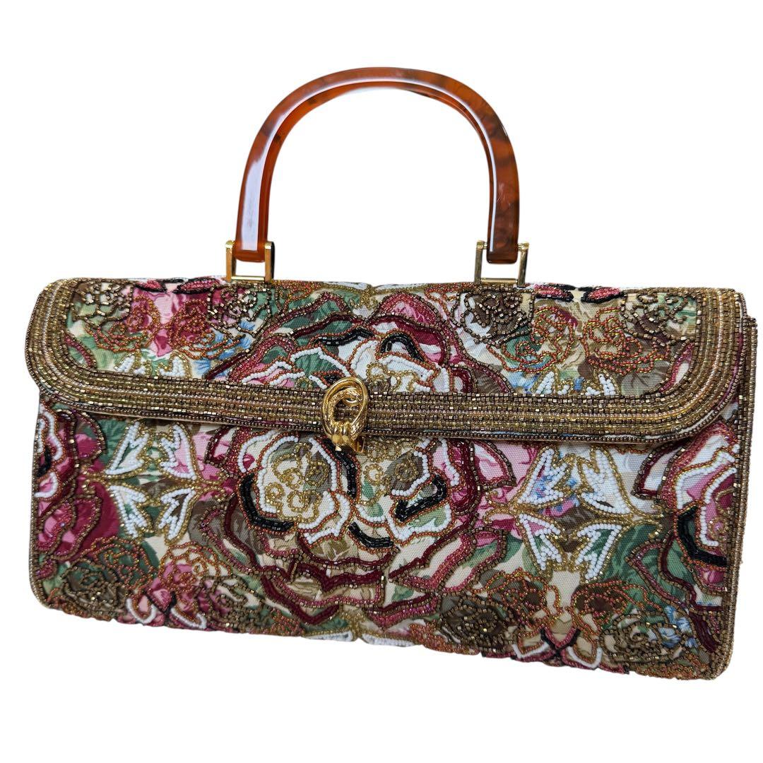 Lumy ルミー はしもと ビーズ バッグ ハンドバッグ クラッチ 皇室御用達