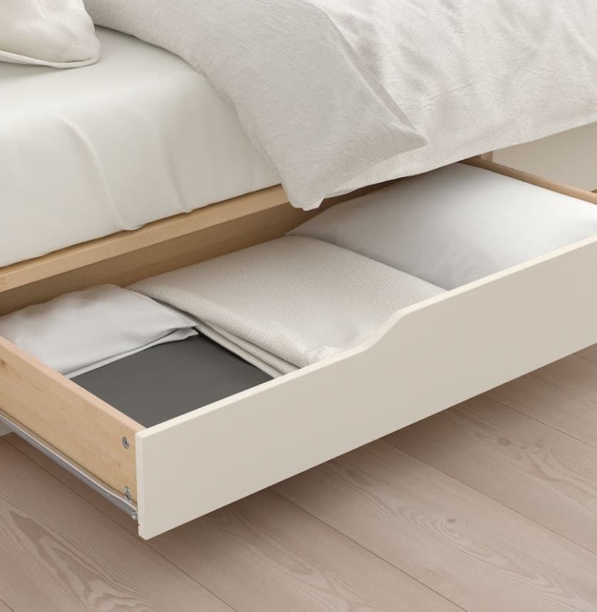 IKEA MANDAL ダブルベッドフレーム 引き出し付き