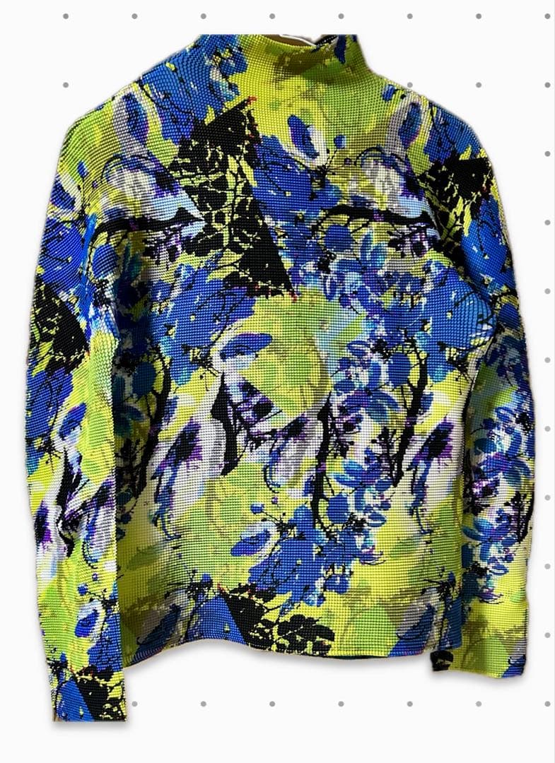 me by isseymiyake プリーツ加工　長袖 花柄 トップス　希少