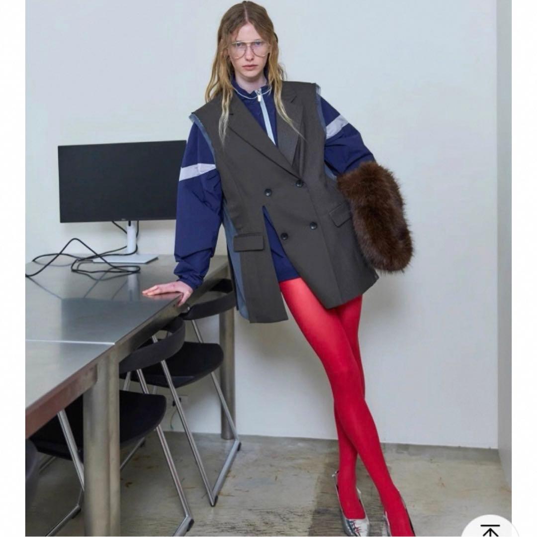 新品　メゾンスペシャルSide Tulle Gilet KHK