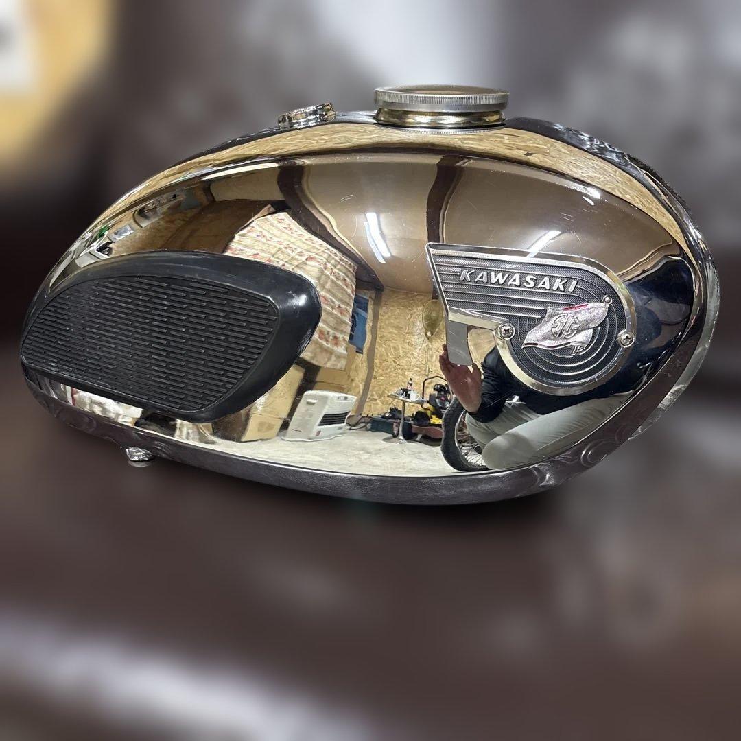 T*i様 土日限定オークション　カワサキ　w1s w1sa w3 タンク　メッキ