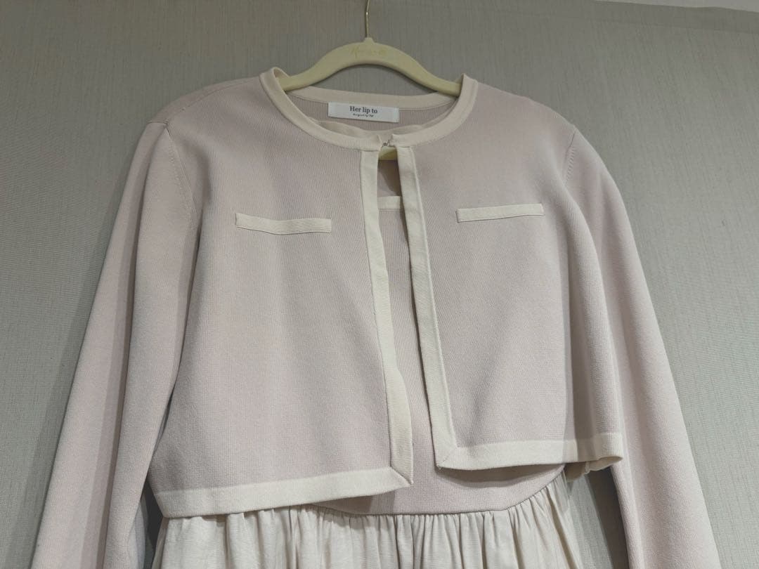 ワンピース her lip to bicolor knit dress set M