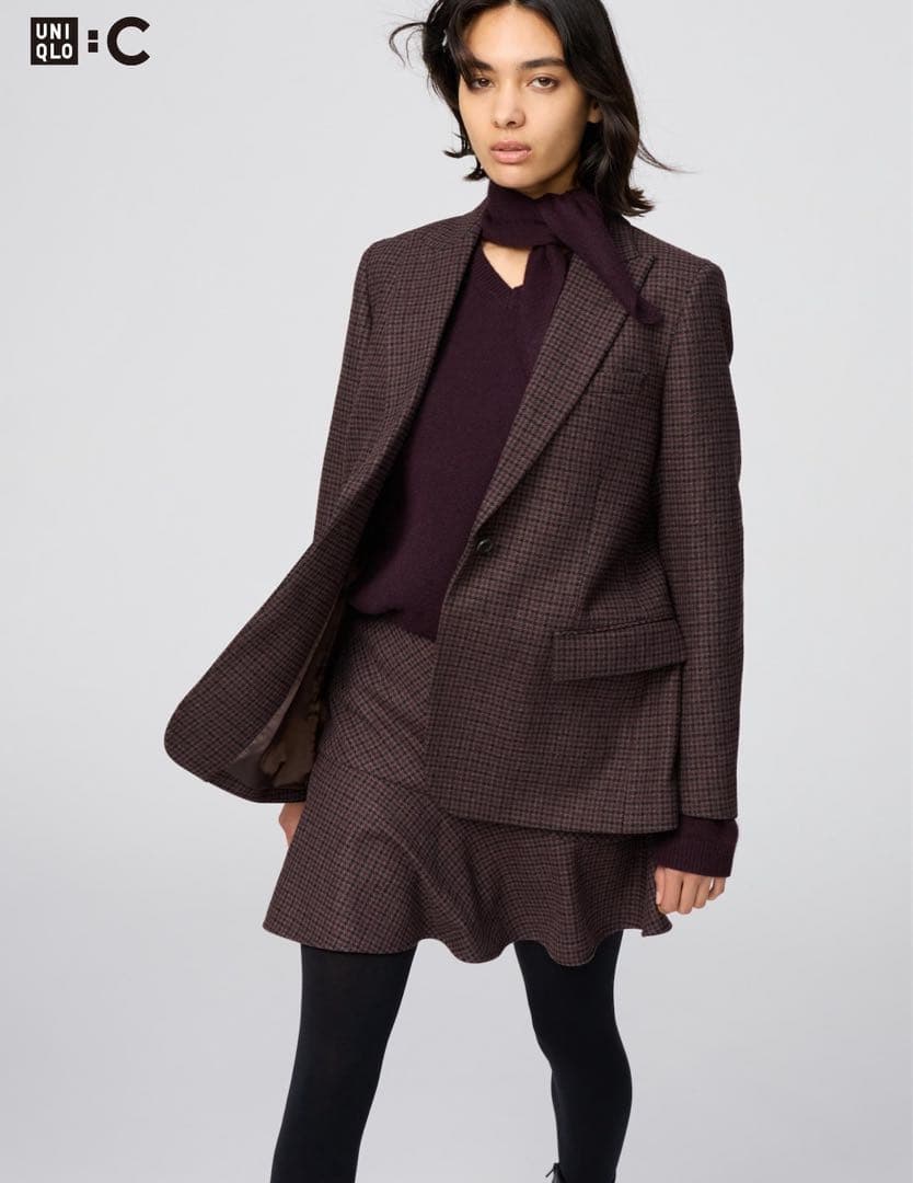 12/5日まで値下中！UNIQLO Cツイード テーラードジャケット新品タグ付き