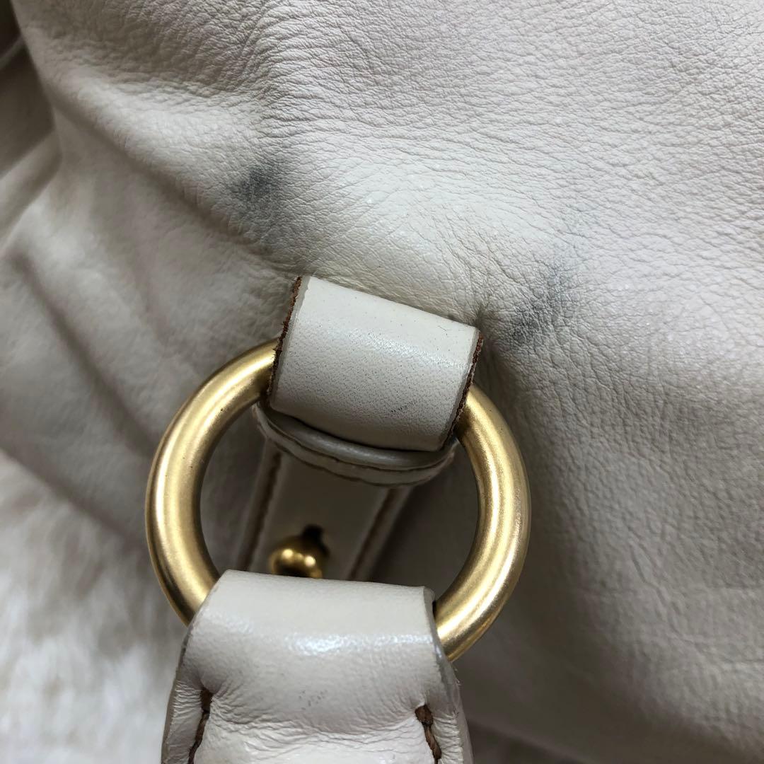 MIU MIU VITELLO LUX ショルダーバッグ 2WAY ホワイト