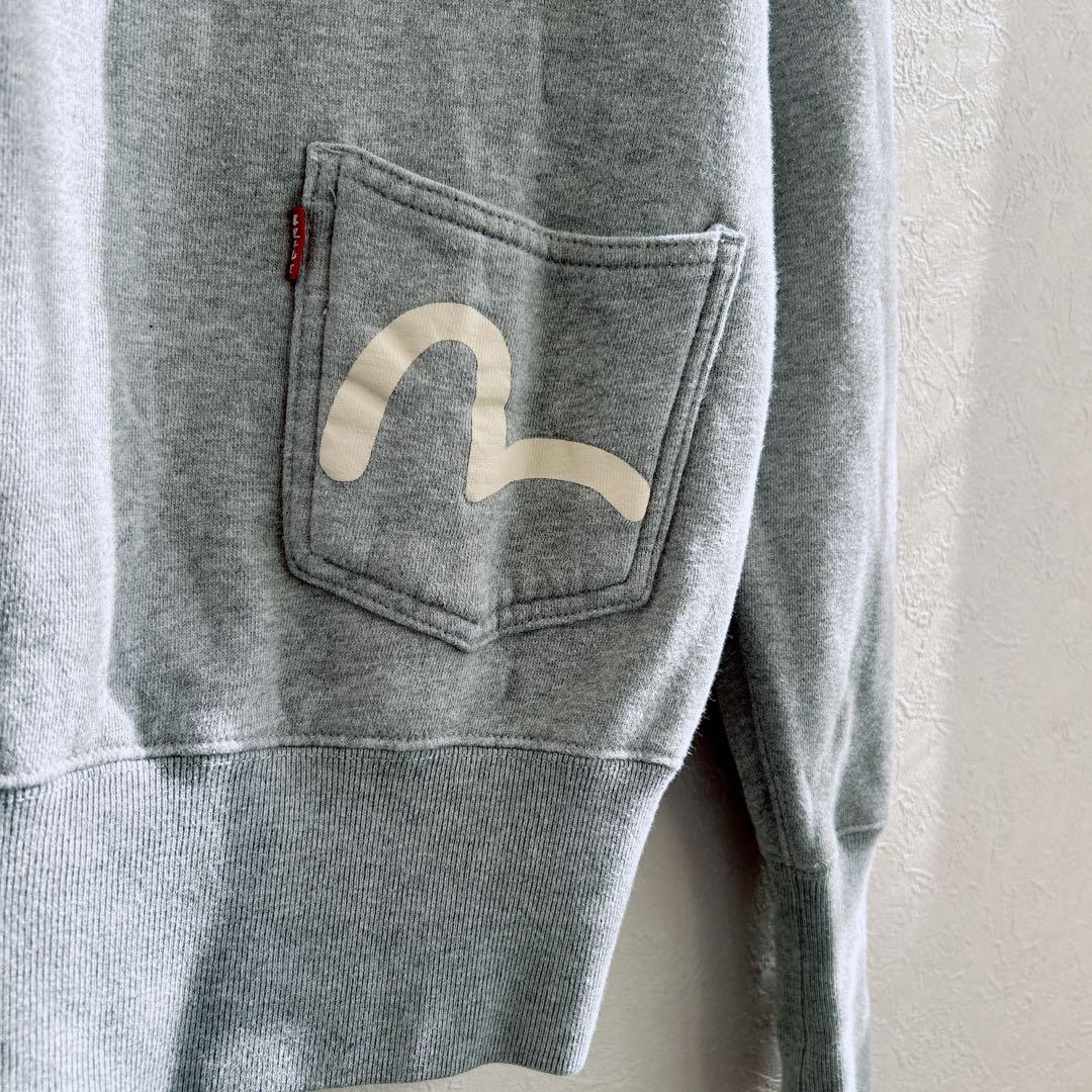 エヴィス　バックカモメ　ジップアップ　34 グレー　ブルゾン