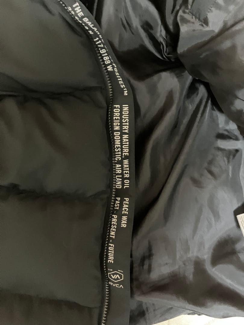RVCA ブラック ダウンジャケット Ｓサイズ