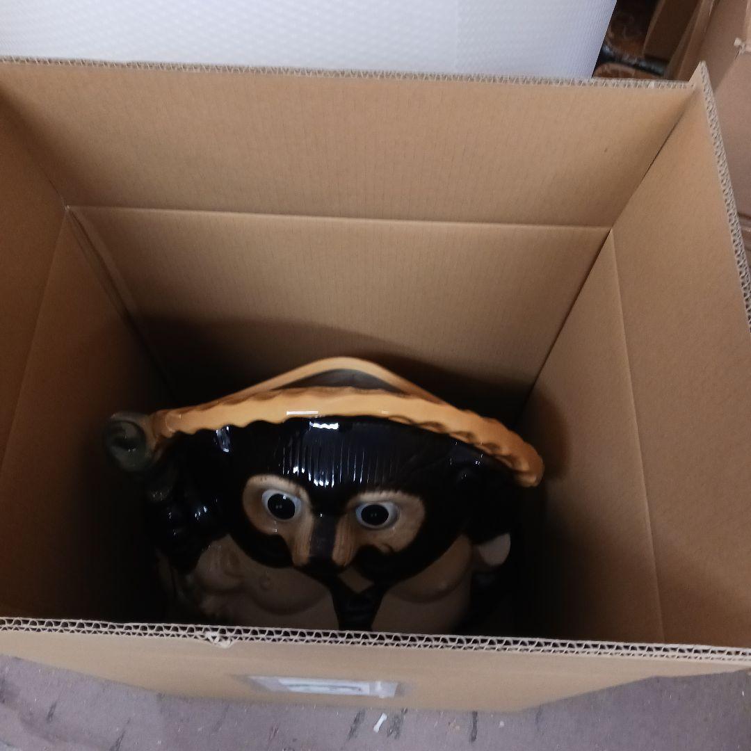 新品　陶器　傘立て　たぬき置物　大型　難有　縁起物　オブジェ　和風食堂　業務用