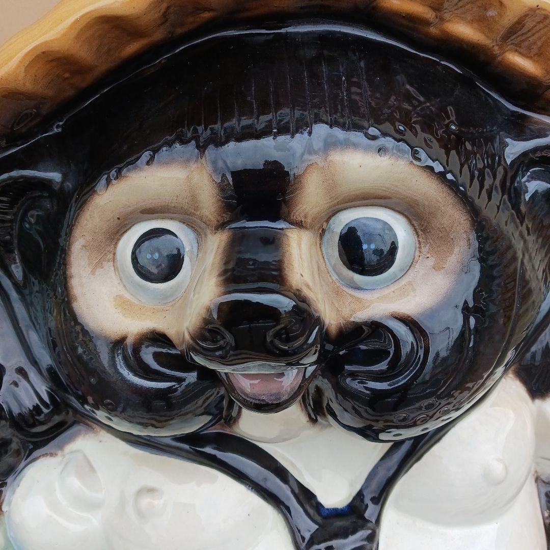 新品　陶器　傘立て　たぬき置物　大型　難有　縁起物　オブジェ　和風食堂　業務用