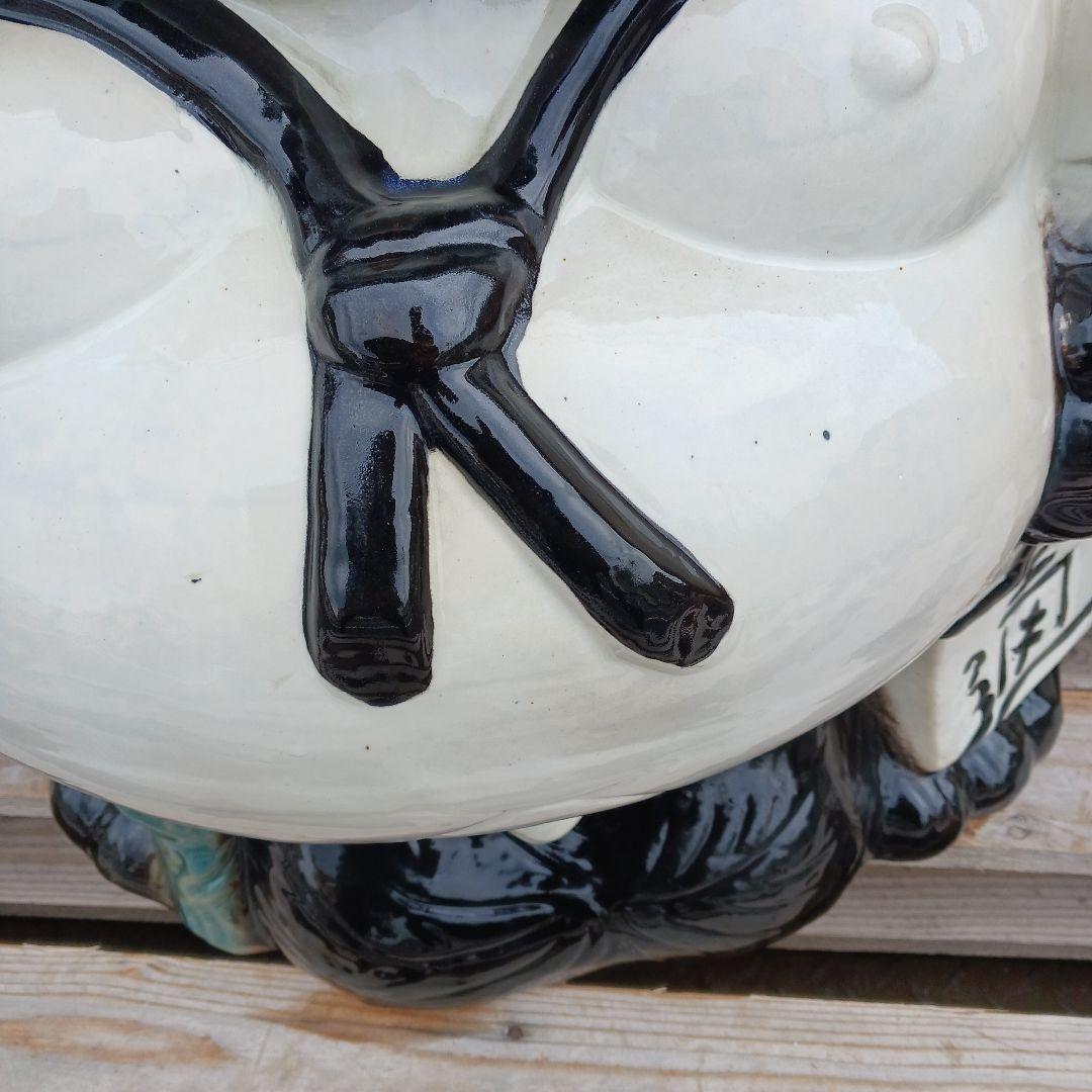 新品　陶器　傘立て　たぬき置物　大型　難有　縁起物　オブジェ　和風食堂　業務用