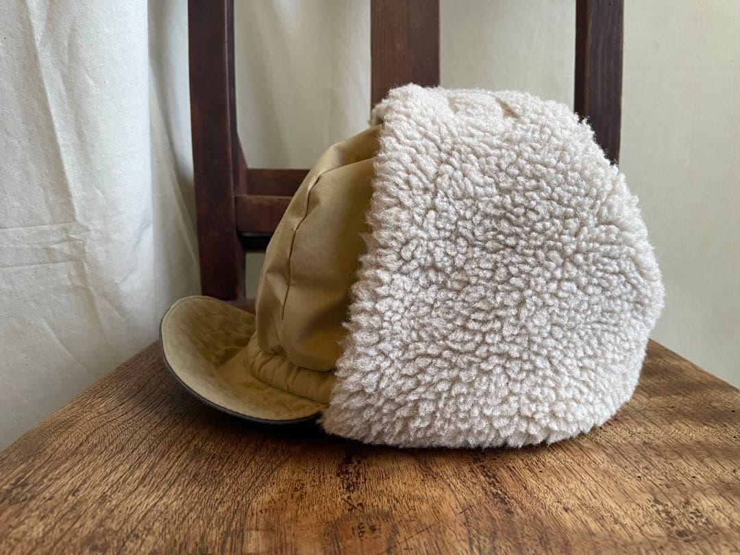 80s〜 ゴアテックス イヤーフラップキャップ 耳当て付き フリース ベージュ