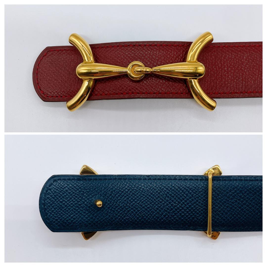 HERMES ホースビット リバーシブル ♯85 ベルト クシュベル OZ刻印