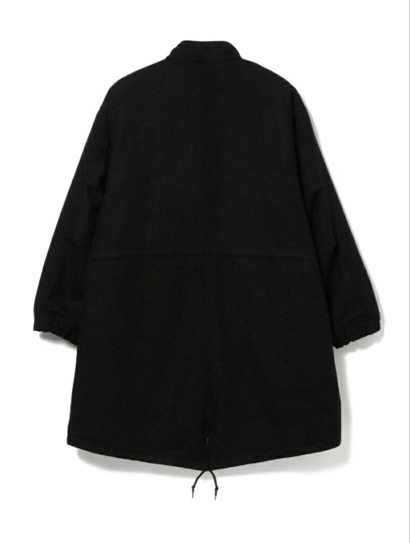 BEAMS / 中綿 ウール モッズ コート/Lサイズ/黒