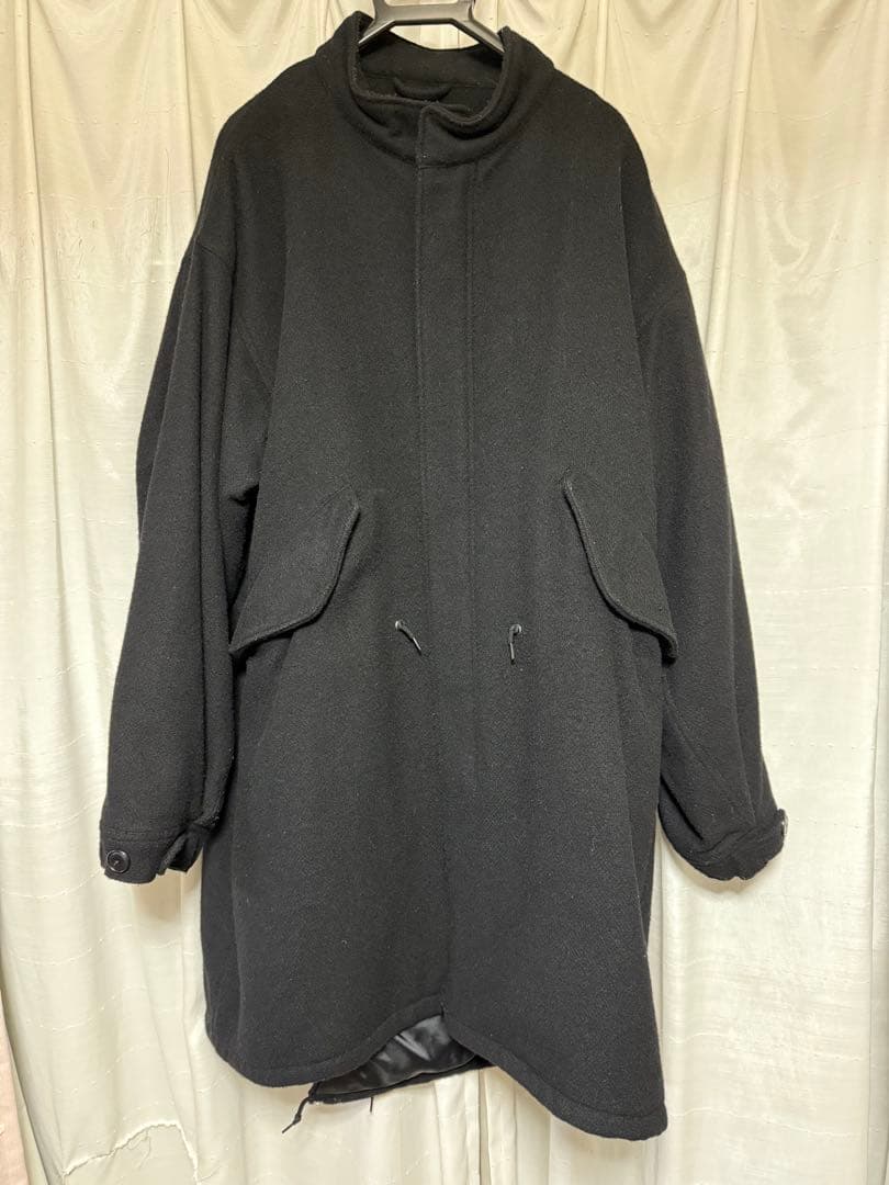 BEAMS / 中綿 ウール モッズ コート/Lサイズ/黒