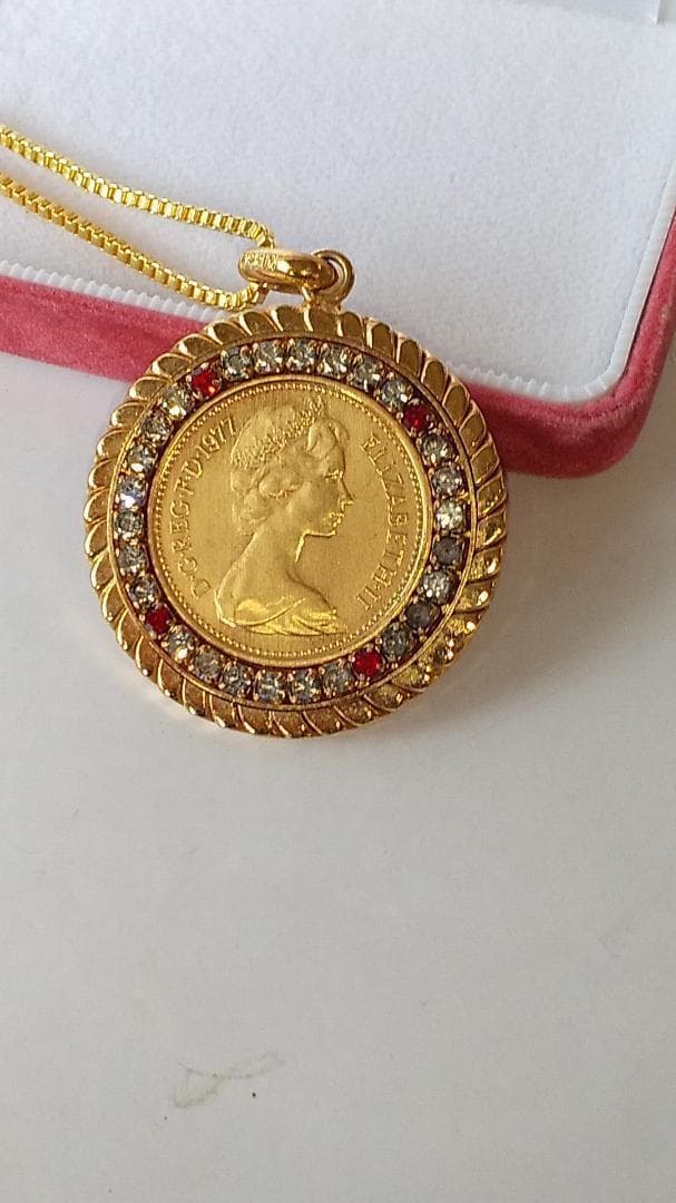 Luismyエリザベス2世 ペンダントトップ ネックレス 1977 美品