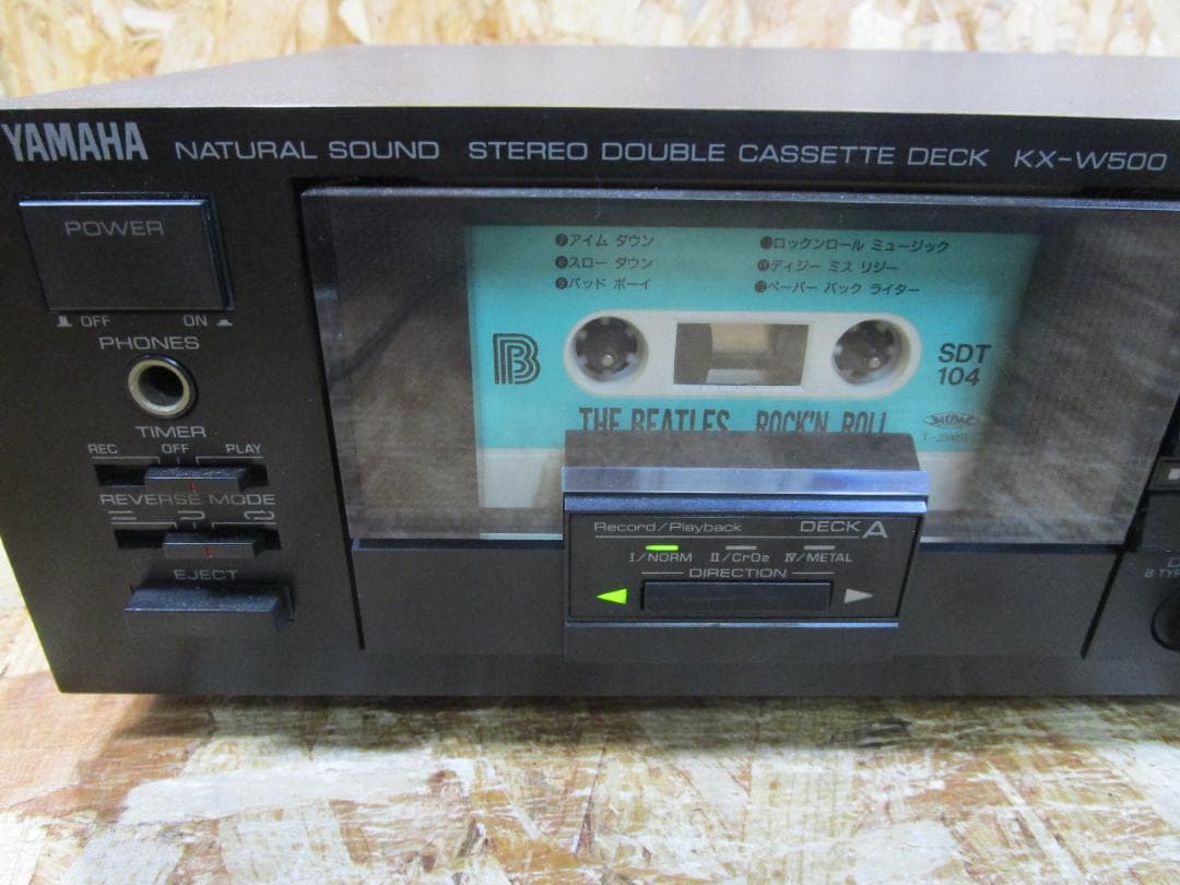 （希少・動作品）ヤマハカセットデッキKX-W500　ダブルリバースカセットデッキ