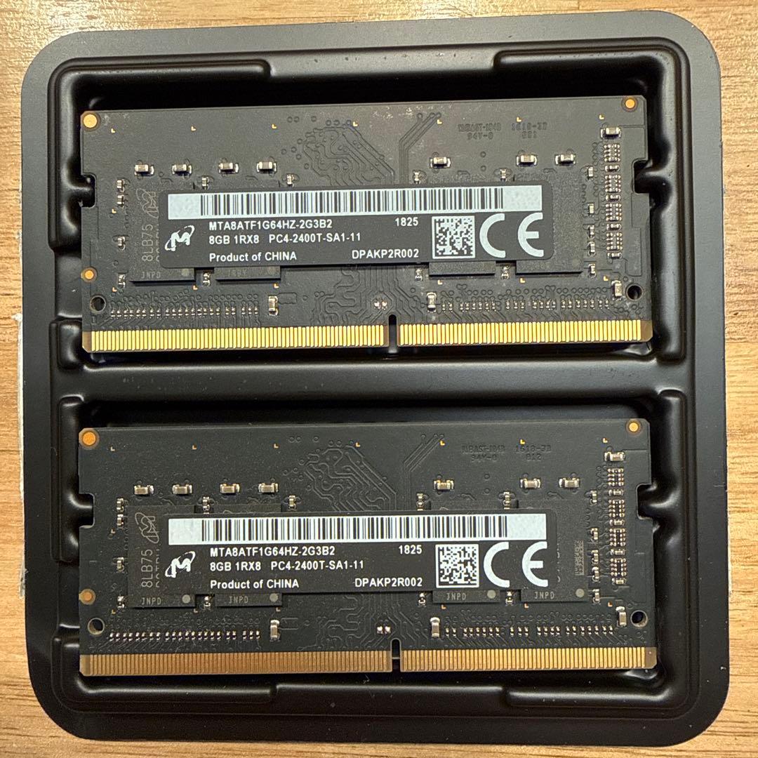 SODIMM DDR4 iMac純正メモリー 8GB 2枚 PC4-2400T