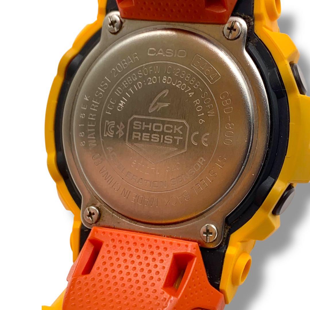 希少　G-SHOCK GBD-800 腕時計　オレンジ　黄色Bluetooth