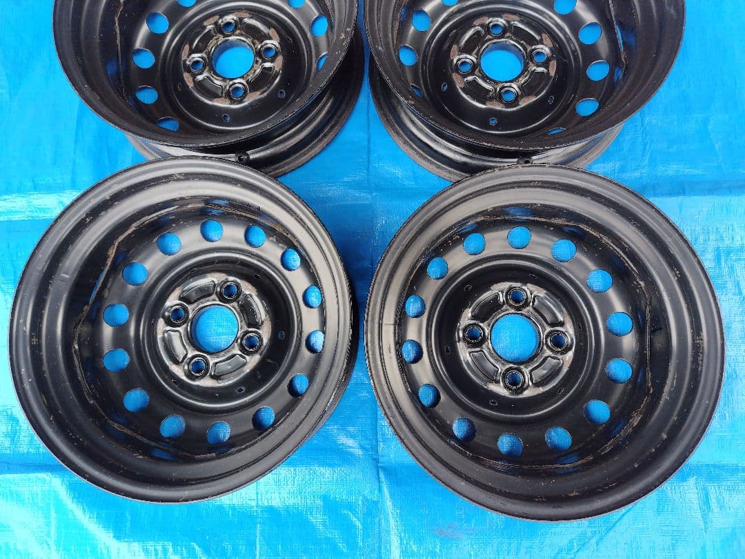 155/70R13【2/2】スタッドレスタイヤ、スチールホイール付、2本分割