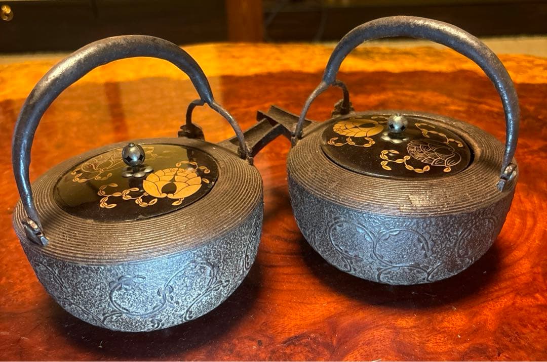 最終値下げ‼️珍しい‼️二つ一対物‼️鉄急須 鉄瓶 骨董品 レトロ