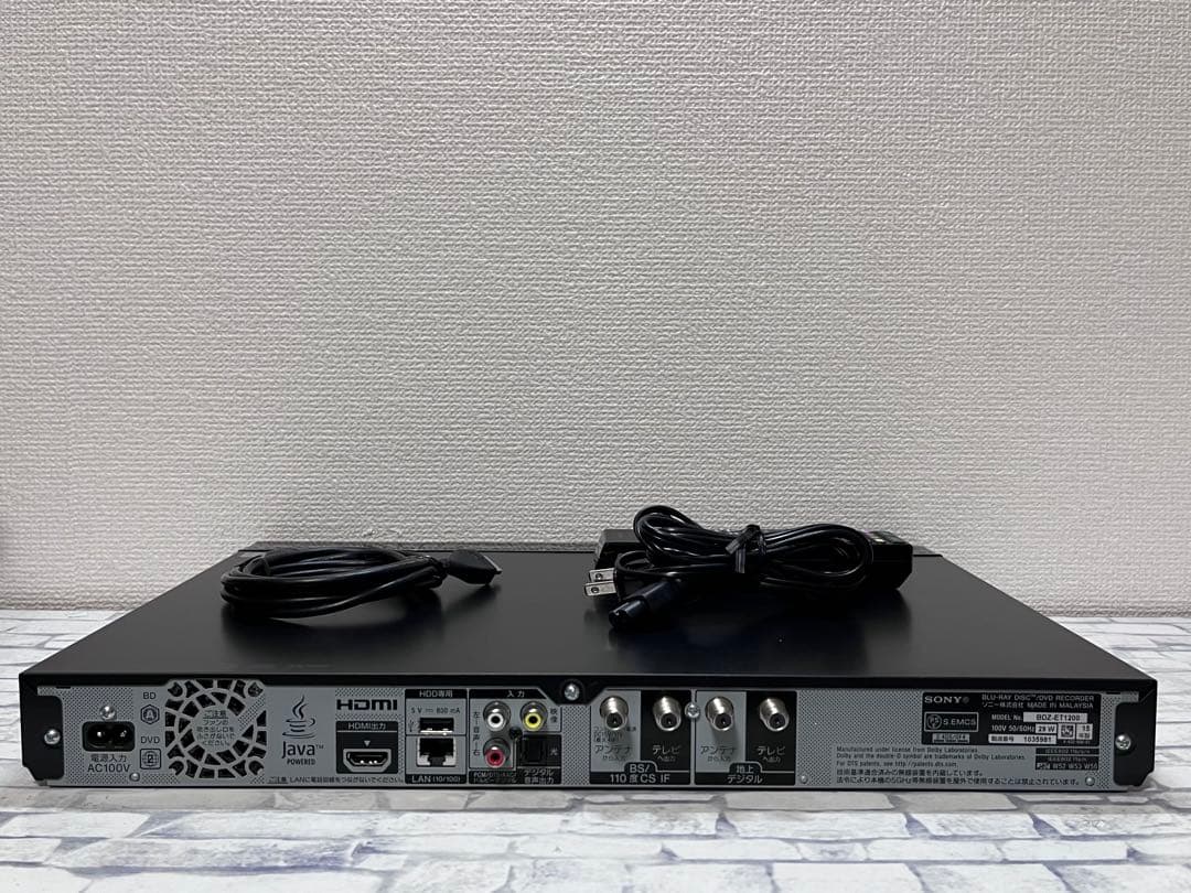 1TB 3番組録画　ソニー　ブルーレイレコーダー　BDZ-ET1200