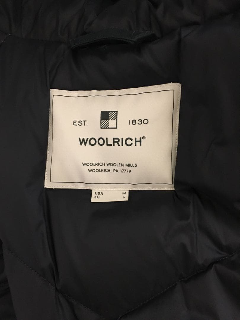 ゴアテックスダウンウールリッチWOOLRICH 紺色 良好　Lサイズ