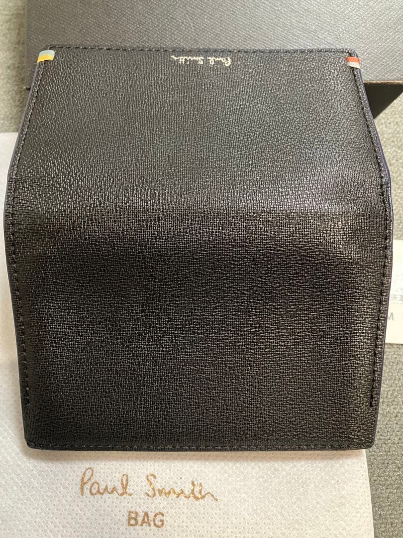 しき⭐︎美品・ポールスミス 名刺入れ ハイライトステッチ レザー　箱付き