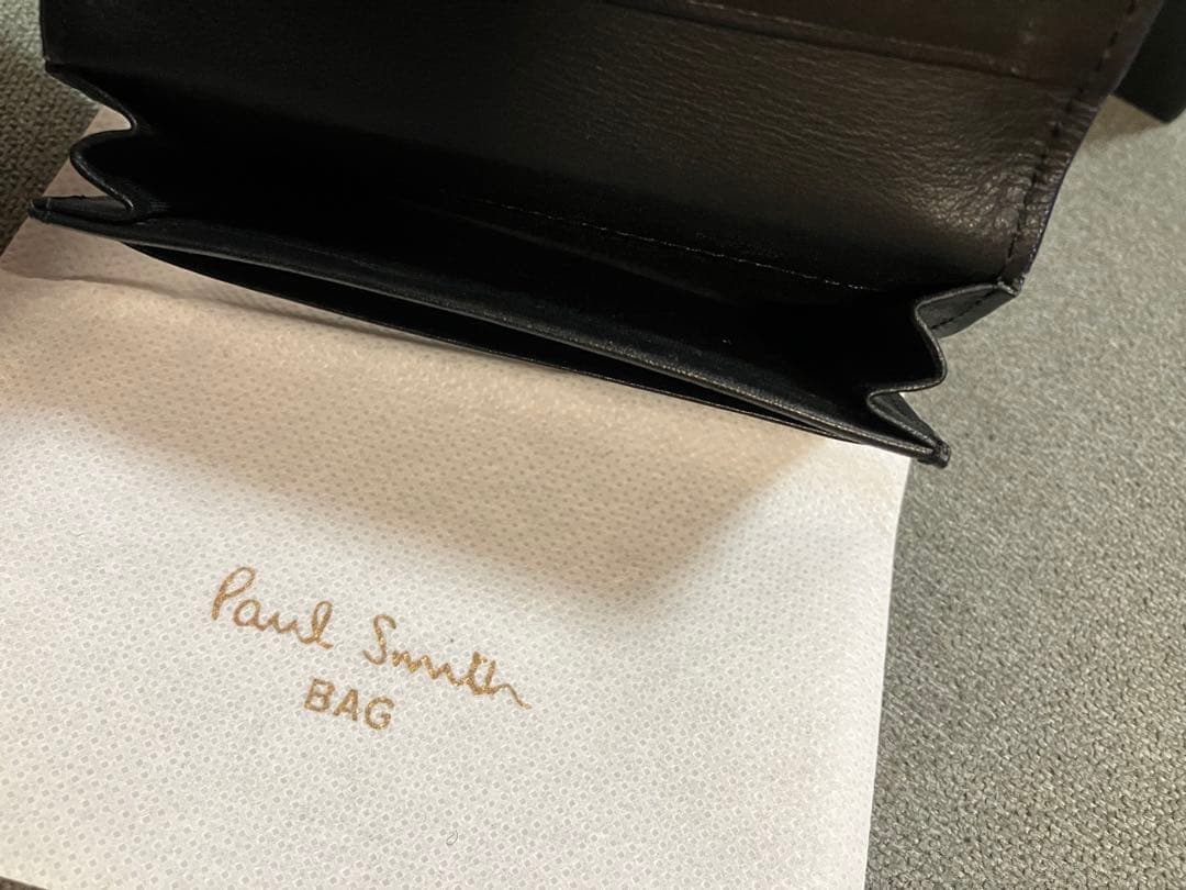 しき⭐︎美品・ポールスミス 名刺入れ ハイライトステッチ レザー　箱付き