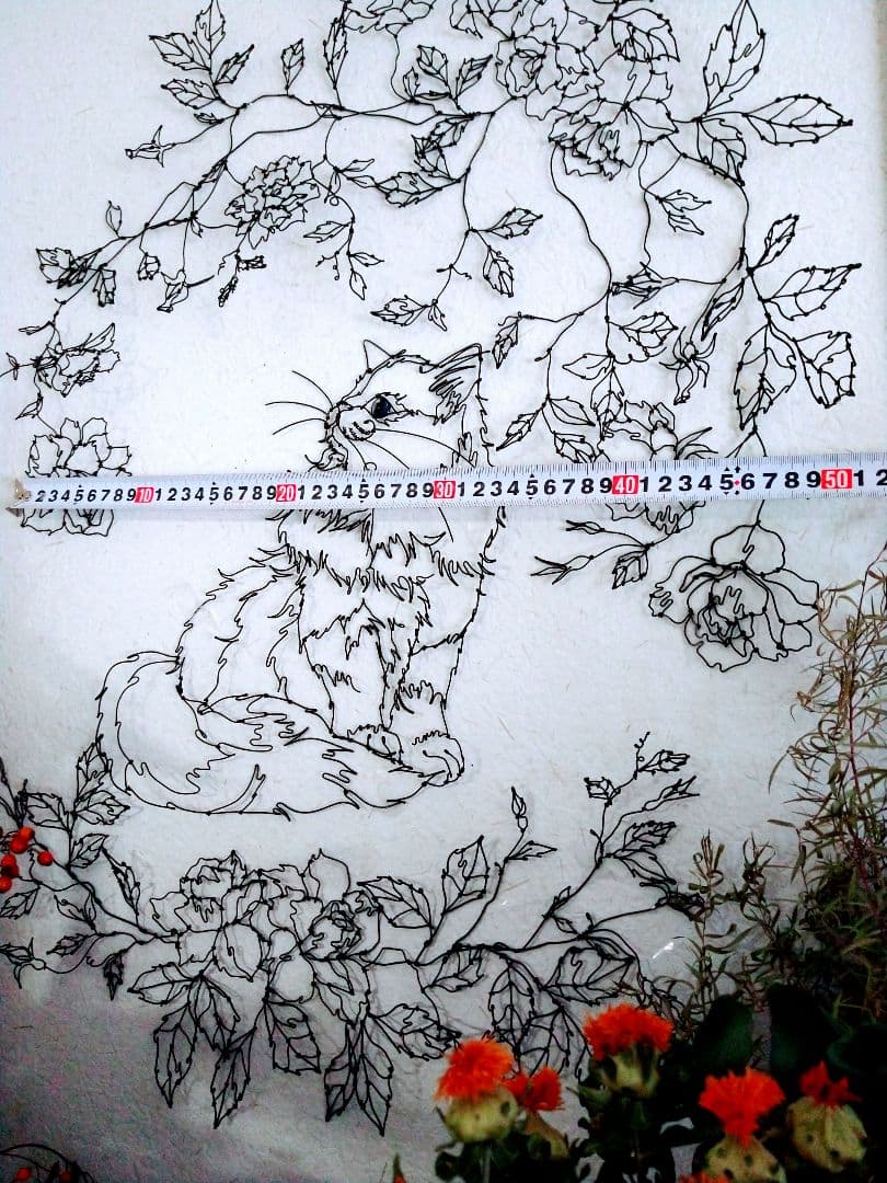 そらページ　つる薔薇　猫　（小鳥追加）